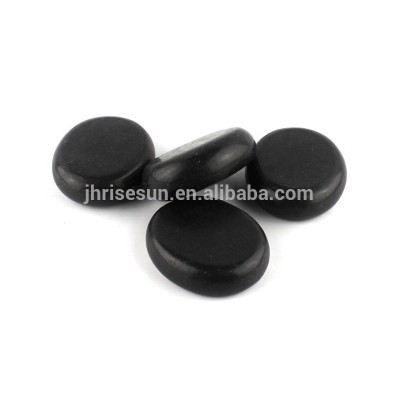 8Pcs Small Hot Massage Stones Set Natural Lava Basalt Heated Warmer Stone for Spa Massage Black