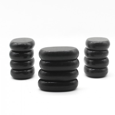 12 Pcs Professional Massage Hot Stone Natural Heat Retention Basalt for Spa, Massage Therapy and Relaxation